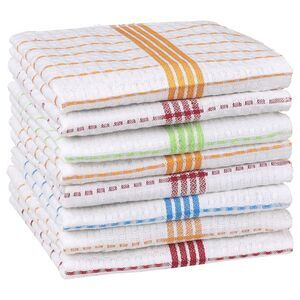 Super Absorbent Cotton Reuseable Lint Free Cleaning Rags 8 Pack Multi